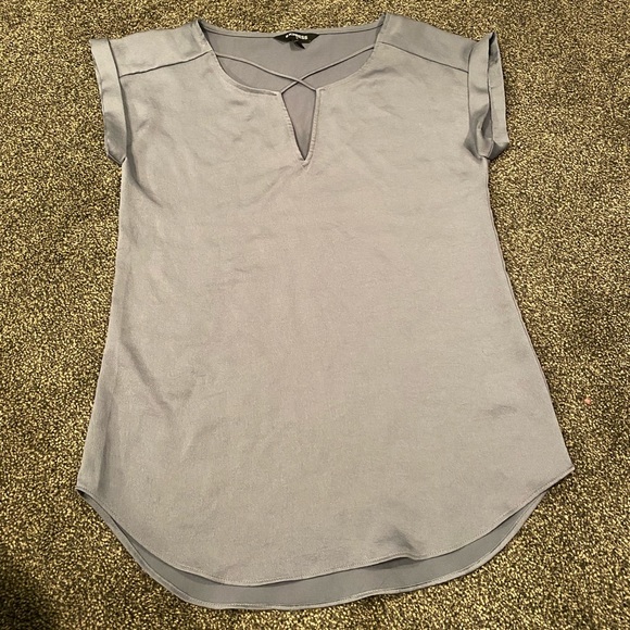 Express grey blue dress shirt - Picture 1 of 1